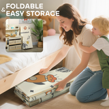 Foldable Baby Play Mat – Reversible Space Foam Crawling Mat, 177 x 146 cm