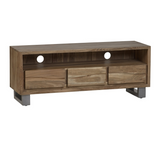 Baltic Live Edge Media Unit – Solid Wood TV Stand with Storage for Consoles and Media Devices
