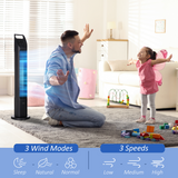 HOMCOM Oscillating Tower Fan with Remote Control & 4-Hour Timer – Slim Cooling for Home or Office
