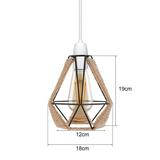 LEDSone Vintage Hemp Rope and Metal Cage Lampshade with Reducer Ring, 18 x 19cm