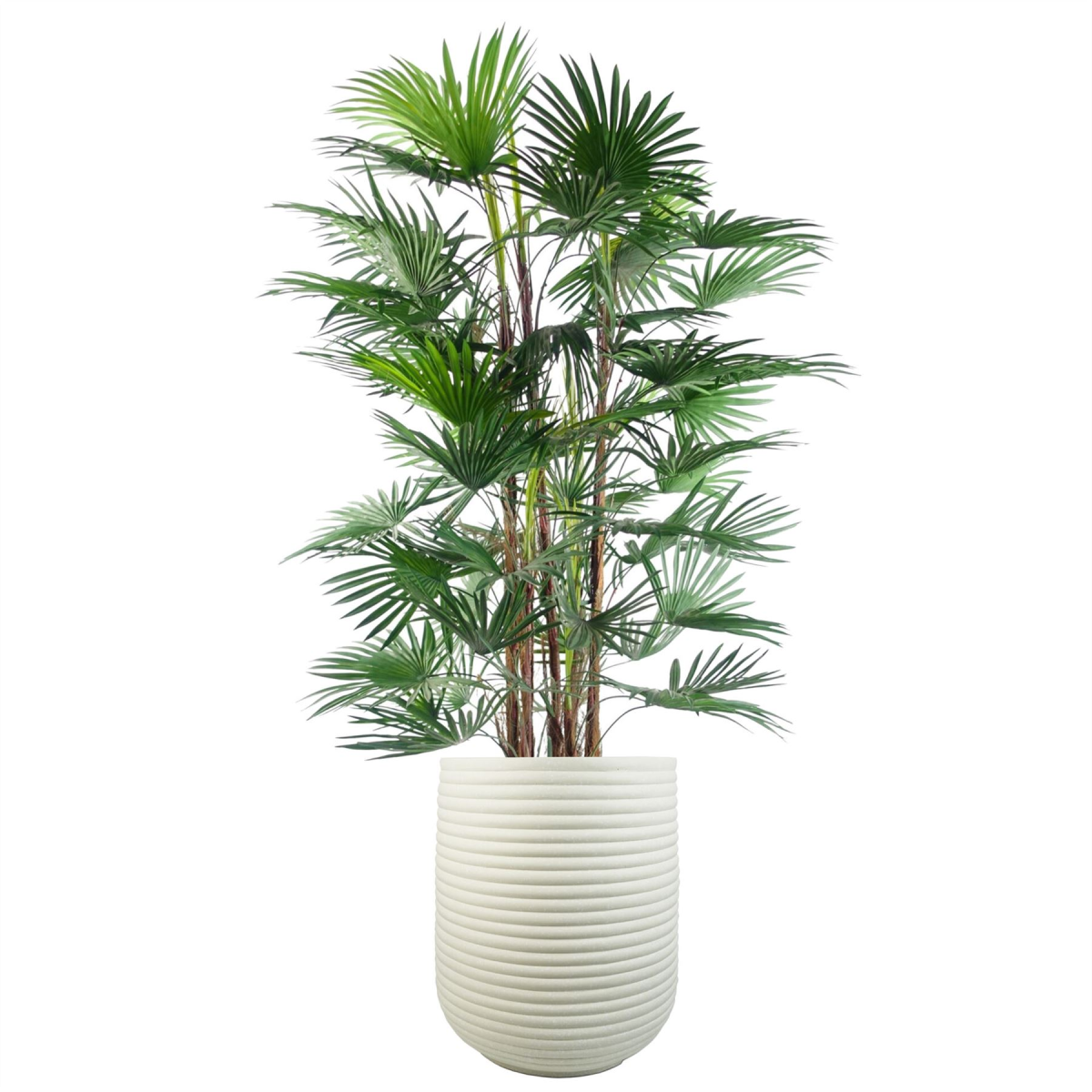 46cm x 40cm Mikos Extra Large Ridged Composite Planter – Stone Colour