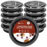 VINSANI 20-Pack Round Meal Prep Containers with Lids – Airtight, Stackable Food Storage