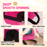 Kids Sensory Spinning Chair with 360° Swivel & Steel Base – Flower-Shaped Seat for Ages 3-6, Pink and Black