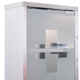 Wall-Mounted Stainless Steel Medicine Cabinet with 2 Shelves and Lockable Glass Door – Bathroom Storage