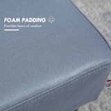 Small Ottoman Footrest Seat Footstool with Foam Padding – Home Office Footstool, Grey