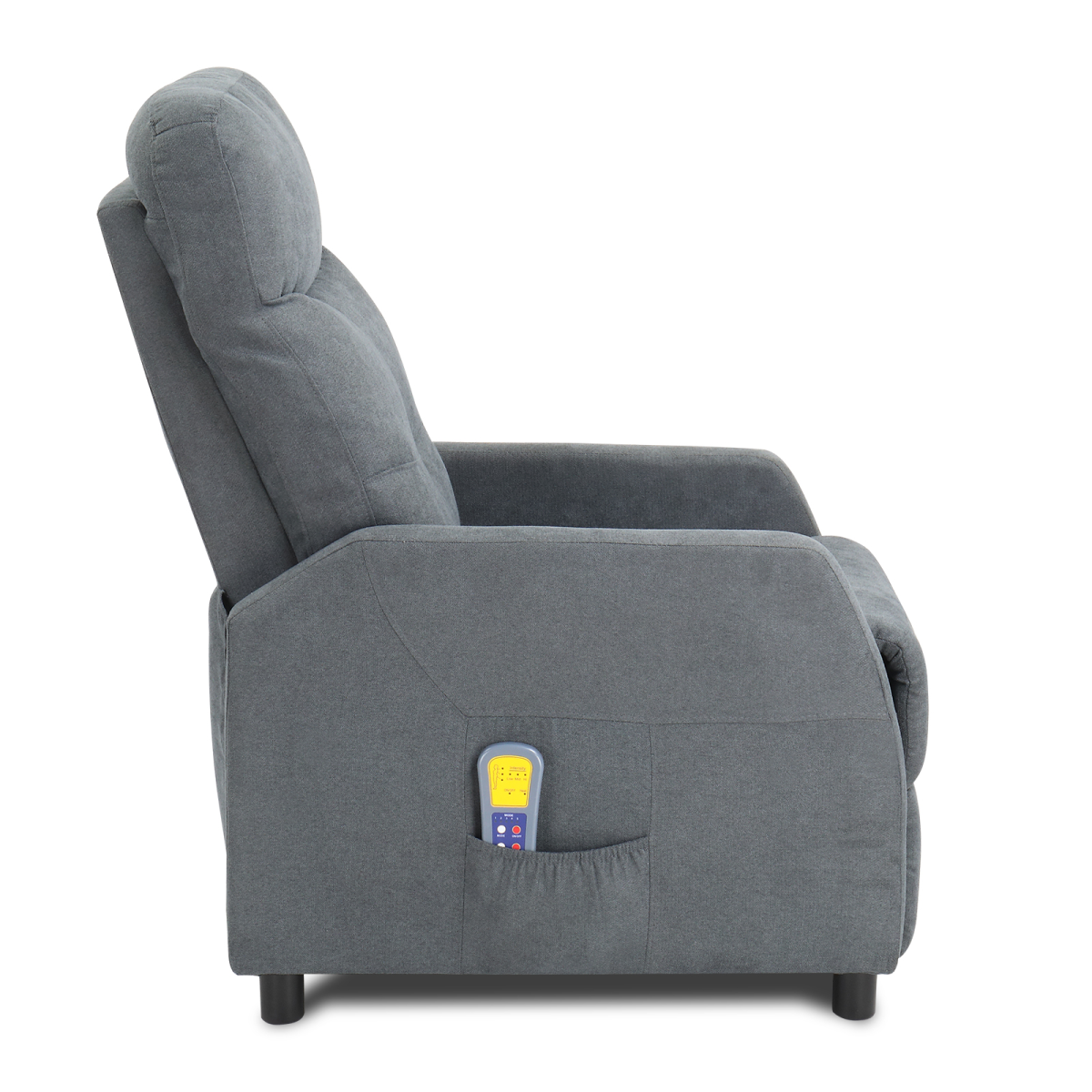 Electric Massage Recliner Chair with 6-Point Vibration Massage & Heating – Fabric TV Armchair, Light Grey