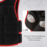 HOMCOM 20kg Adjustable Weighted Vest with Double Belt & Soft Padding – One Size Running & Gym Training Vest