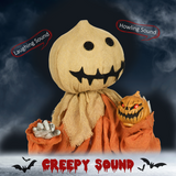 HOMCOM 80cm Outdoor Halloween Witch Prop Decoration with Light Up Eyes