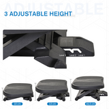 HOMCOM Adjustable Under-Desk Footrest with 3 Height Positions & 0–30° Tilt – Anti-Slip Textured Top