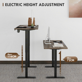 Vinsetto Electric Height Adjustable Standing Desk with 4 Memory Presets – Sit-Stand Home Office Desk, Black