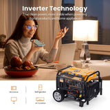 Portable Petrol Inverter Generator 5500W 5.0kVA with ATS Interface – 4-Stroke Power for Camping & Home Backup