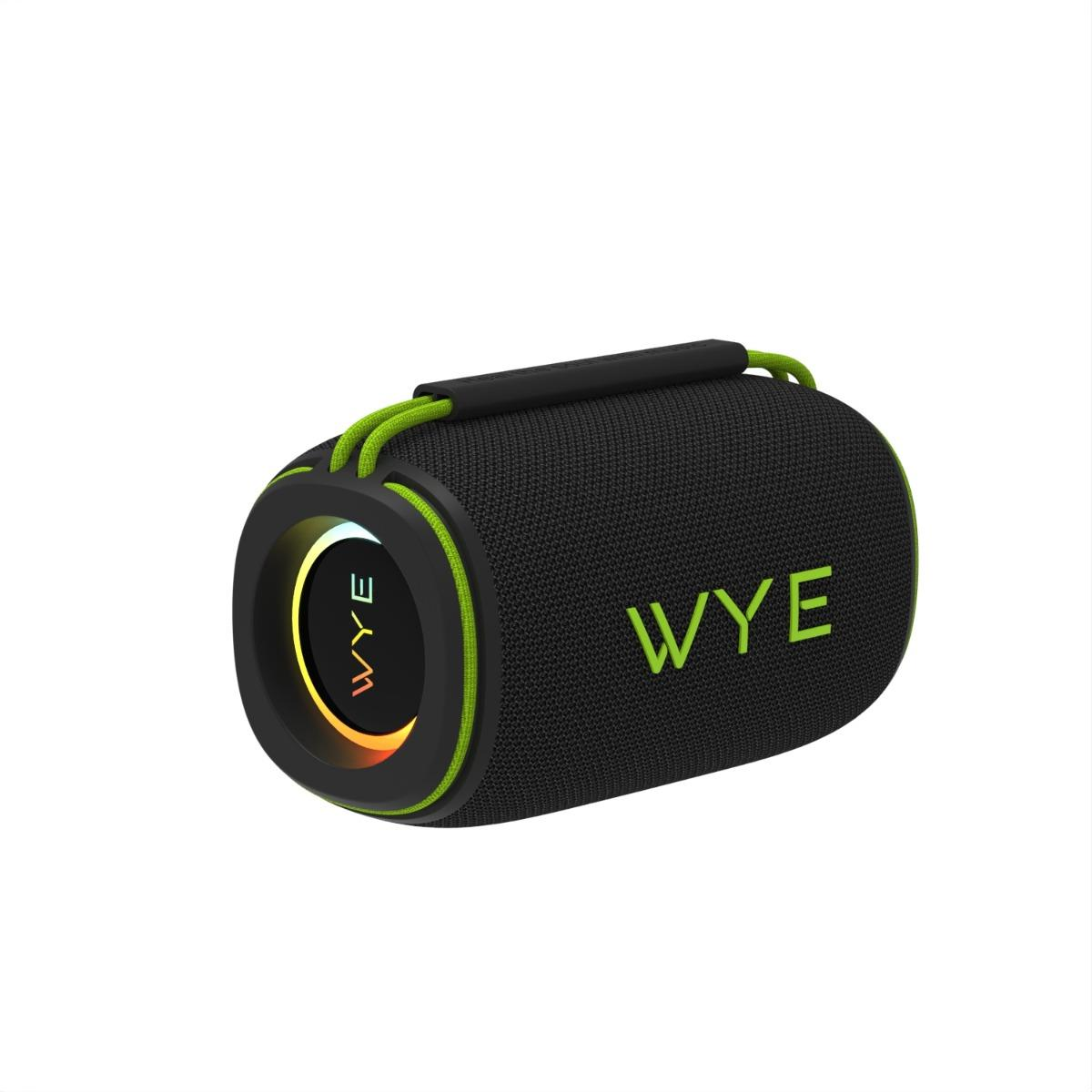 Wye 10W High Fidelity Wireless Speaker with RGB Lighting & IPX6 Waterproofing – Hands-Free Calling, Black