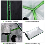 Outsunny Hydroponic Grow Tent with Reflective Mylar Lining & Floor Tray – 120L x 60W x 150H cm