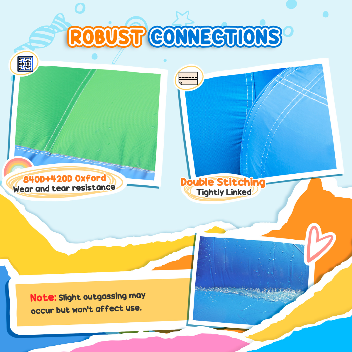 AIYAPLAY Bouncy Castle with Ball Pit, Slide, Splash Pool & 680W Blower – Garden Inflatable for Up to 4 Kids