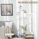 Modern 3-Light Tree Floor Lamp – Silver