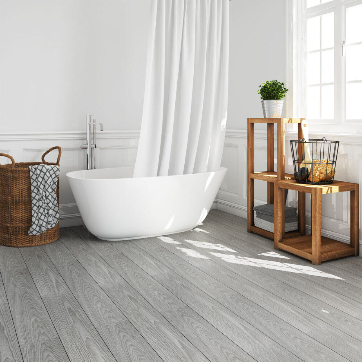 Self-Adhesive Wood Effect Vinyl Floor Planks, 36 Pieces, 5m² – Peel & Stick Flooring for Bathrooms