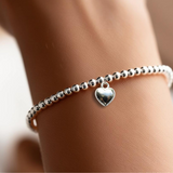 Aye Do Gifts Best Friend Mini Gift Hamper with Silver Heart Charm Bracelet, Chocolates & Dried Flowers