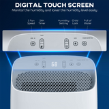 HOMCOM 12L/Day Dehumidifier with 24H Timer & 2 Fan Speeds – Damp and Condensation Control