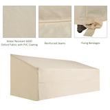 Outsunny Waterproof Furniture Cover for 3 Seat Sofa, 218 x 111 x 101 cm – PVC-Coated Oxford Fabric, Beige