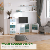 HOMCOM 5-Drawer Chest of Drawers with Bronze-Tone Metal Handles – Bedroom and Hallway Storage