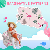 AIYAPLAY Kids Sofa Chair with Flamingo Design – Soft Toddler Armchair for Bedroom or Playroom, Pink