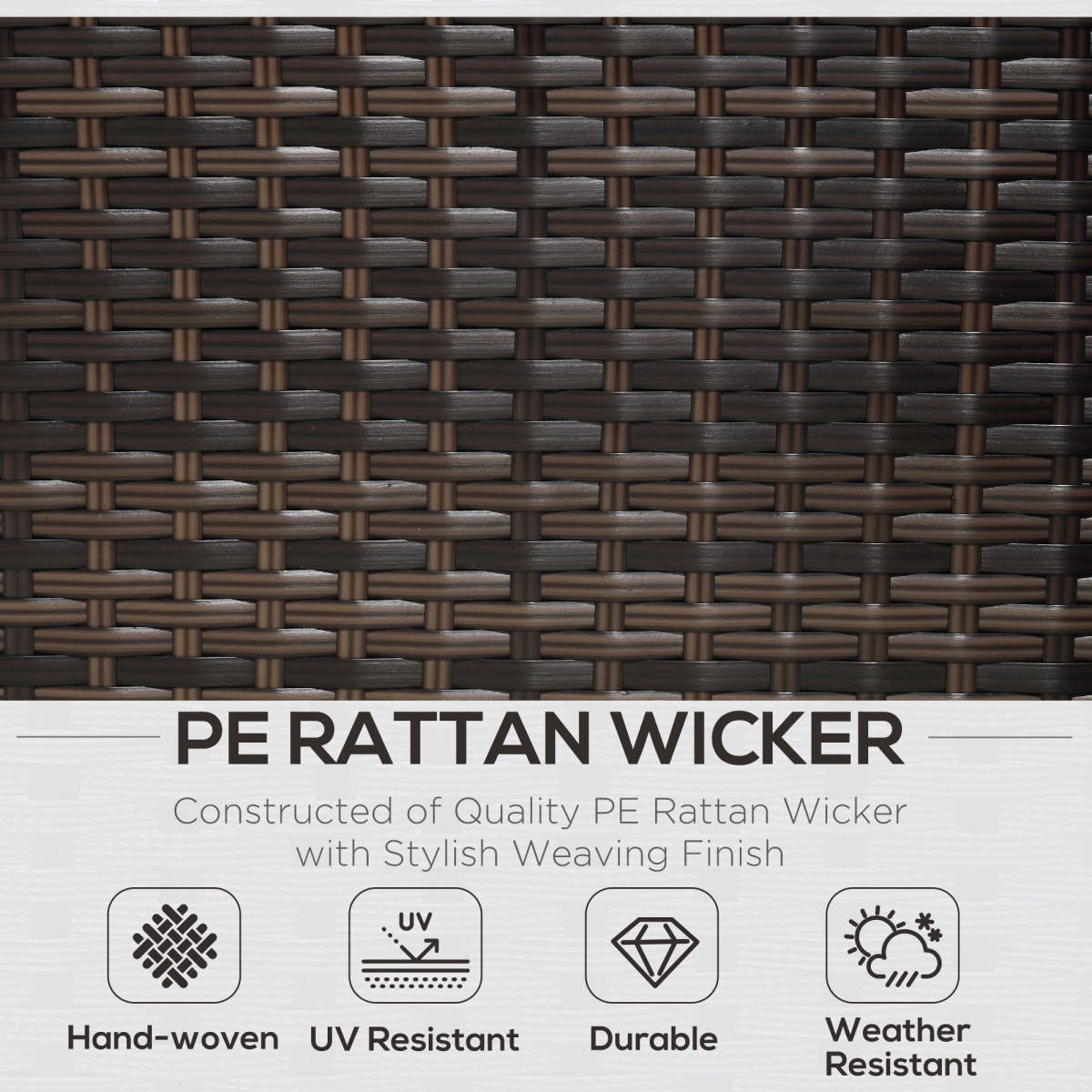 Outsunny Rattan Garden Corner Sofa Set with Storage Coffee Table & Reclining Seat – 4-Seater Wicker Patio Lounger