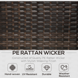 Outsunny Rattan Garden Corner Sofa Set with Storage Coffee Table & Reclining Seat – 4-Seater Wicker Patio Lounger