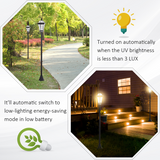 Outsunny Set of 2 Solar LED Garden Lamp Posts with Adjustable Four-Section Poles – Lantern Lights, Black