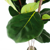 180cm Artificial Fiddle Leaf Fig Tree in Weighted Pot – Premium Realistic Faux Plant for Home