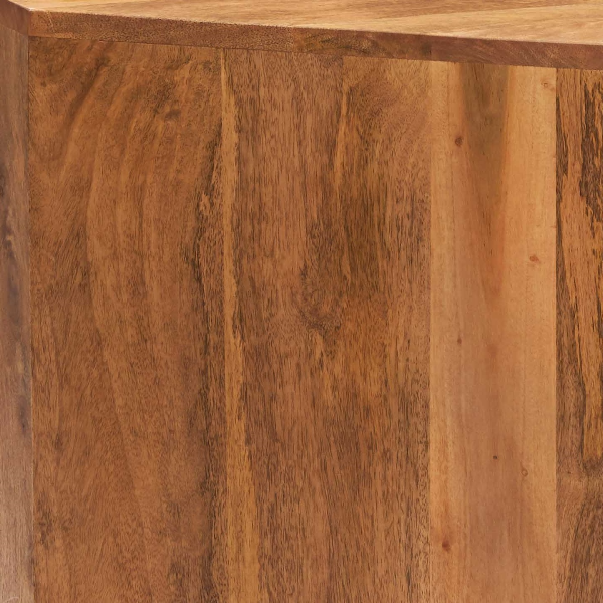 Toko Light Mango Wood Corner TV Unit – Space-Saving Media Storage for Living Rooms
