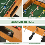 HOMCOM Folding Football Table with Scoreboards & Foam Grip Handles – Space-Saving Foosball Game Table