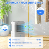 HOMCOM 12L/Day Compact Dehumidifier with Humidity Indicator Light – Fight Damp & Condensation in Small Rooms