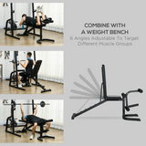 SPORTNOW Smith Machine Power Rack with Pull Up Bar, Lat Pull Down & Adjustable Bench – Home Gym Station