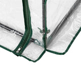 Mini Walk-in Greenhouse with Galvanised Steel Frame & Zipped Roll-up Door – Tall Narrow Plant Shelter