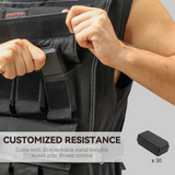 SPORTNOW 30kg Adjustable Weighted Vest with 30 Removable Metal Weights – Running Weight Vest, Black