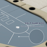 SPORTNOW 10 Player Folding Poker Table with Cup Holders, Cushioned Edge & Steel Base – 178cm Card Table