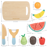 SOKA Wooden Cutting Fruit Play Set, 9 Pieces – Pretend Play Kitchen Toy for Kids