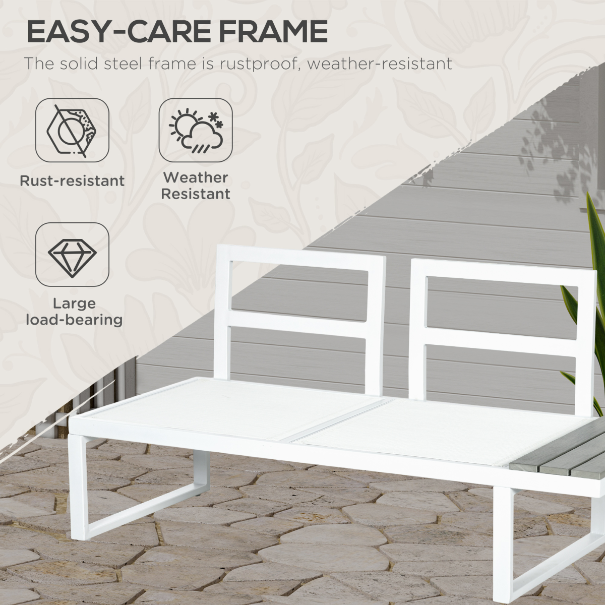 Outsunny Garden Corner Sofa Set cushion detail