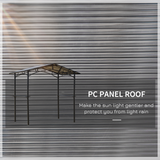 Outsunny 2.5 x 1.5m Aluminium BBQ Gazebo with Polycarbonate Roof & Side Shelves – Outdoor Cooking Shelter