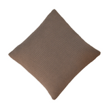 Artisan Furniture Ribbed Cotton Cushions, Set of 2 – Sofa and Armchair Scatter Cushions, Brown