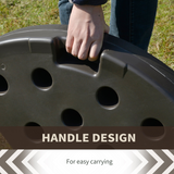4-Piece Cantilever Offset Umbrella Base Set, Water & Sand Fillable HDPE – Connecting Parasol Stand