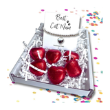 Aye Do Gifts Best Cat Mum Mini Gift Hamper with Silver Heart Bracelet and Chocolate Hearts – Letterbox Gift