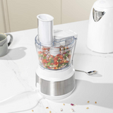 Salter Boston 3-in-1 Food Processor with 600ml Capacity and Stainless Steel Blade – Chop, Shred & Slice, White