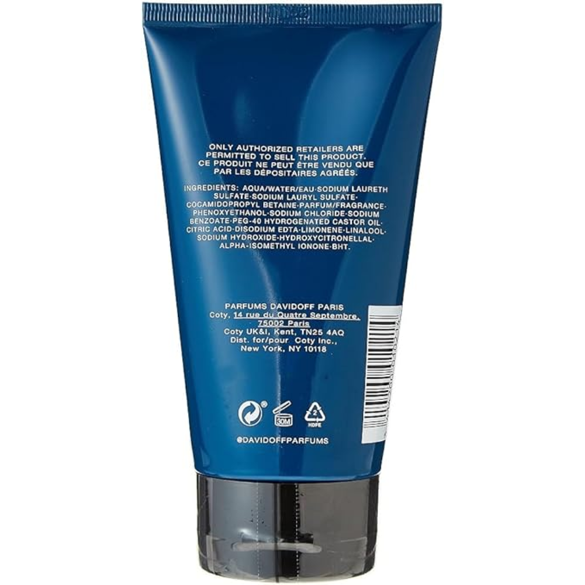 Davidoff Cool Water Shower Gel, 150ml – Refreshing Body Cleanser with Aquatic & Woody Fragrance