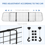 PawHut Heavy Duty Adjustable Dog Car Barrier, 91–152cm – Ventilated Wire Pet Guard for Cars & SUVs, Black