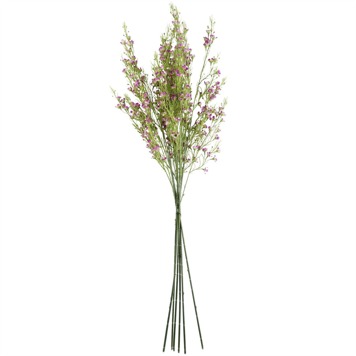 Pack of 6 x 100cm Artificial Foliage Stem with Small Flowers – Purple