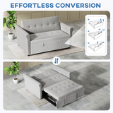 HOMCOM sofa bed settee with adjustable backrest