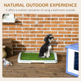 PawHut Indoor Dog Toilet with Artificial Grass, Grid Panel & Tray – Portable Puppy Potty, 63 x 48.5cm