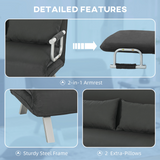 Close-up of HOMCOM sofa bed faux suede fabric