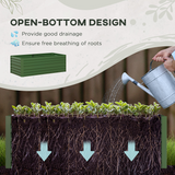 Outsunny Galvanised Steel Raised Garden Bed with Reinforced Rods, 180 x 90cm – Vegetable & Herb Planter, Green